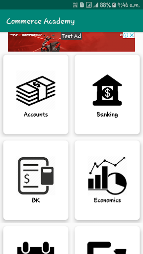 Android application Commerce Academy screenshort