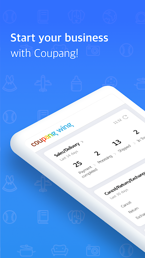 Android application Coupang Wing Seller Center screenshort