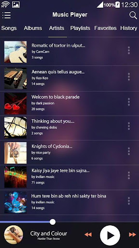 Music Player - Mp3 Equalizer. Screen 2