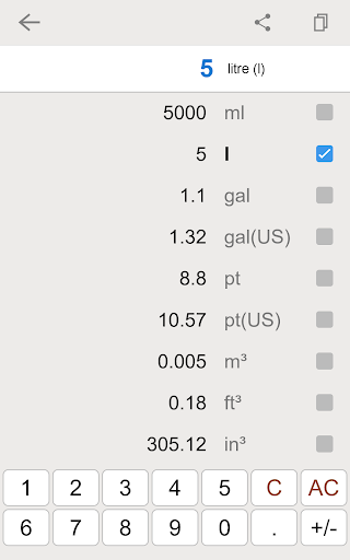 Screenshot of Unit Converter