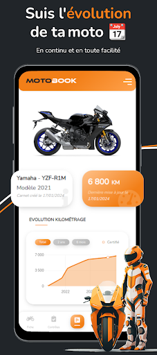 Android application MotoBook - Carnet d’Entretien screenshort