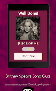 Captura de Pantalla 12 Britney Spears Song Quiz android