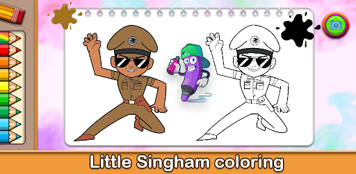 Little Singham Coloring Game