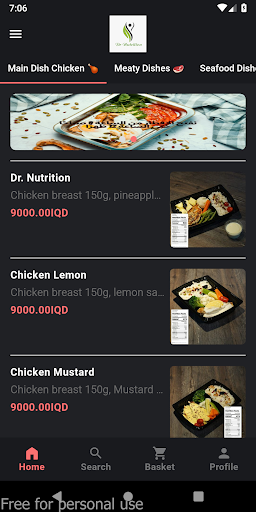 Android application Dr Nutrition Diet Food screenshort