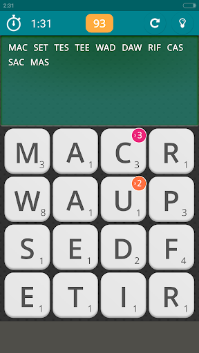 Android application Pêle mots screenshort
