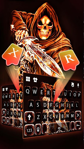 Skull Sword Keyboard Theme Screen 2
