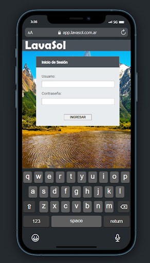 Android application LAVASOL screenshort