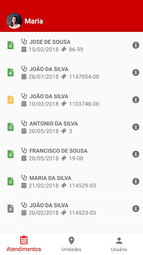 Android application Laboratório Clementino Fraga screenshort