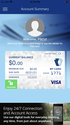 Central Keystone Visa Card Screen 2