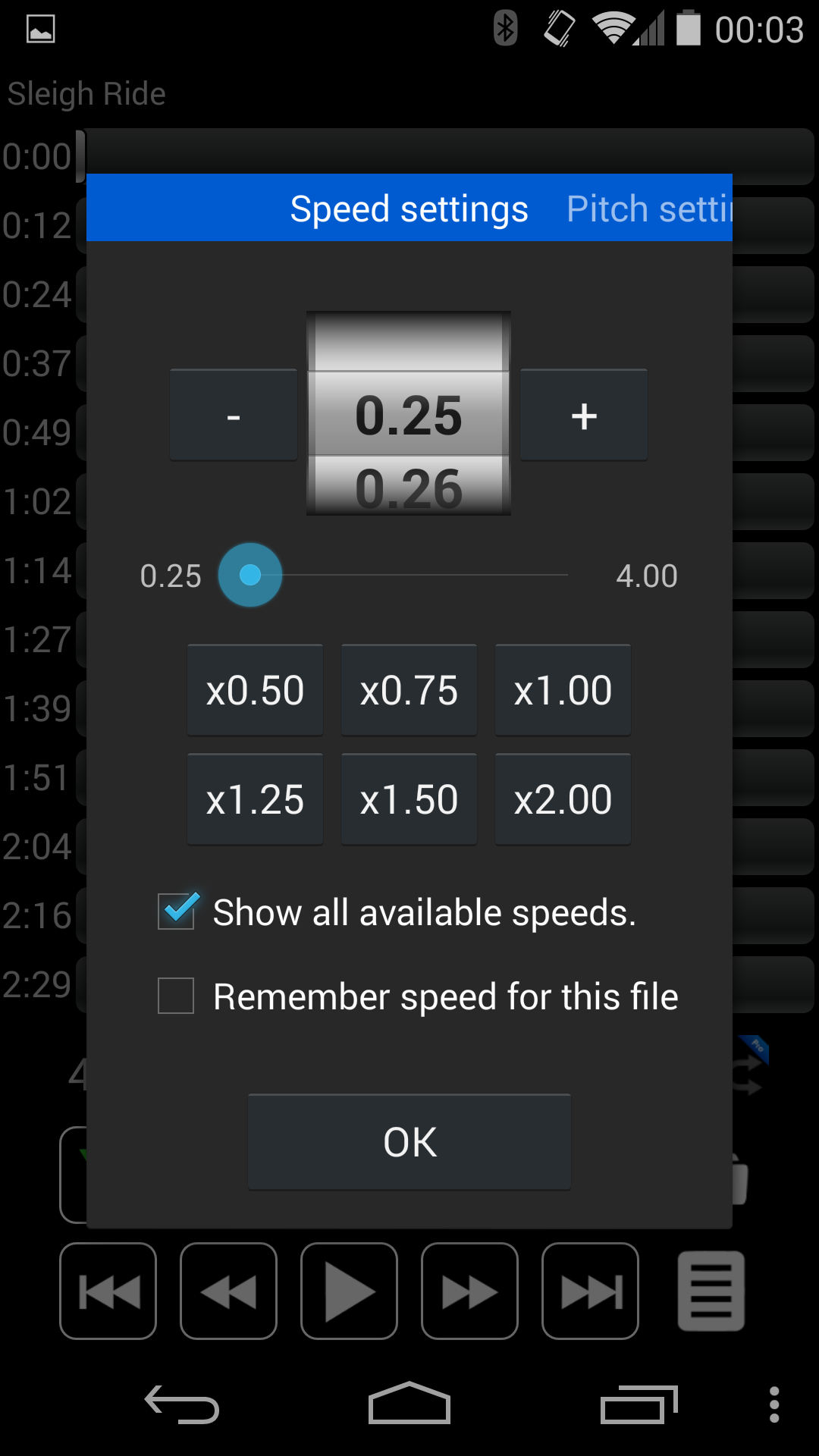 Android application Music Speed Changer: Audipo screenshort