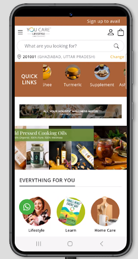 Android application You Care Lifestyle screenshort
