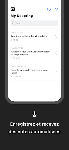 Aperçu de l'application