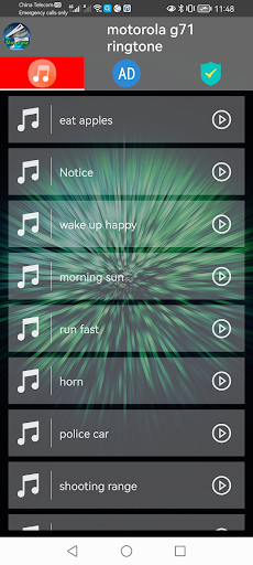 Android application Moto g71 Ringtones screenshort