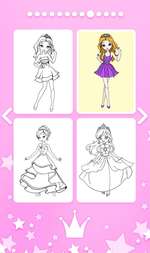 Princess Girls Coloring Bookのおすすめ画像5