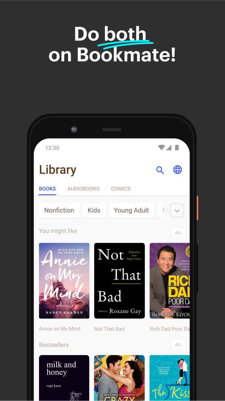 Android application Bookmate: Read Books & Listen to Audiobooks screenshort
