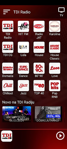 Android application TDI Radio screenshort
