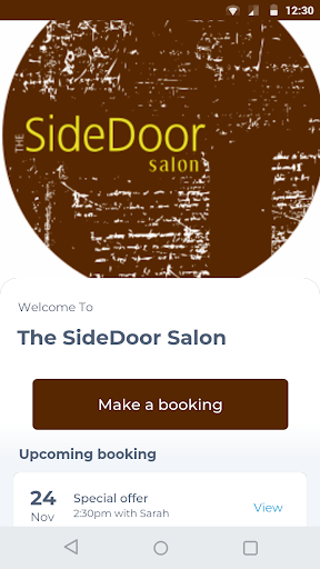Android application The SideDoor Salon screenshort