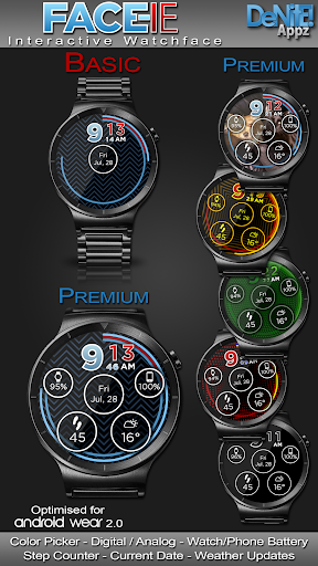 Android application FACE-ie HD Watch Face screenshort