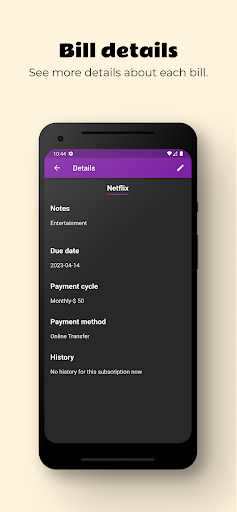 Subsify: Subscriptions & Bills Screen 2