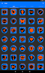 Cracked Blue and Orange Icon Pack Free