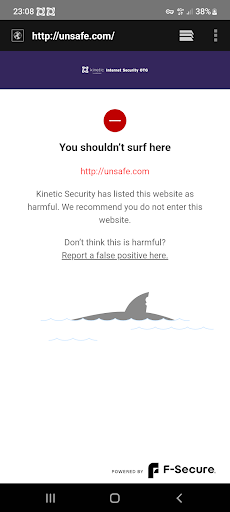 Screenshot of Kinetic Secure