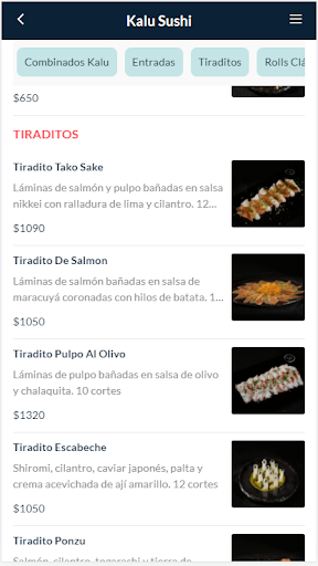 Kalu Sushi Screen 3