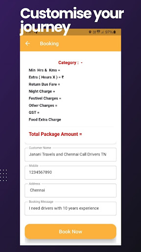 Driver Booking - JananiTravels
