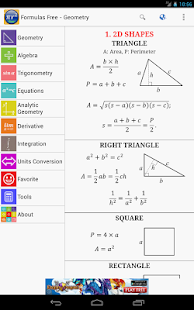 Maths Formulas Lite Captura de pantalla