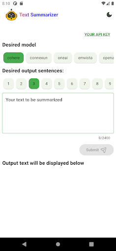 Text Summarizer Screen 3