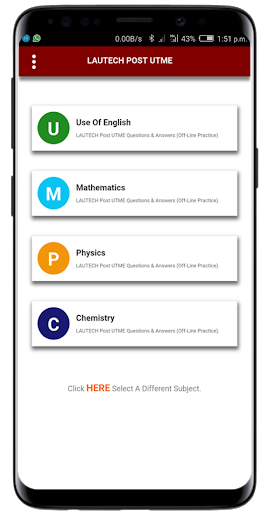 LAUTECH POST UTME Screen 2