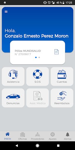 Android application Alianza Asistencia Móvil screenshort