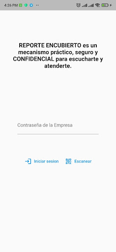 Android application REPORTE ENCUBIERTO NOM 035 screenshort