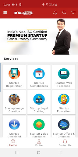 Android application NeuSource Startup Minds India screenshort