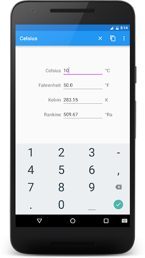 Temperature Converter Screen 3