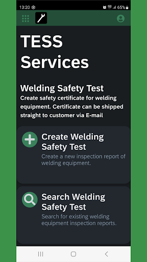 Android application TESS Services screenshort