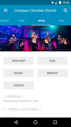 Screenshot of Compass Christian Church