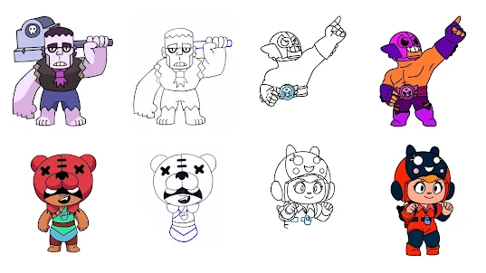 How to draw Brawlers easy