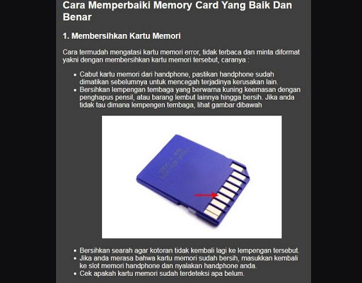 how to improve memory card Screen 2
