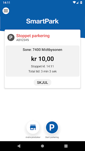 SmartPark Parkering Screen 3