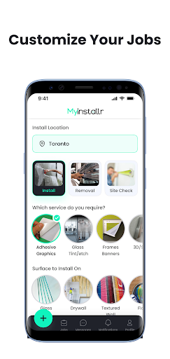 Android application MyInstallr screenshort