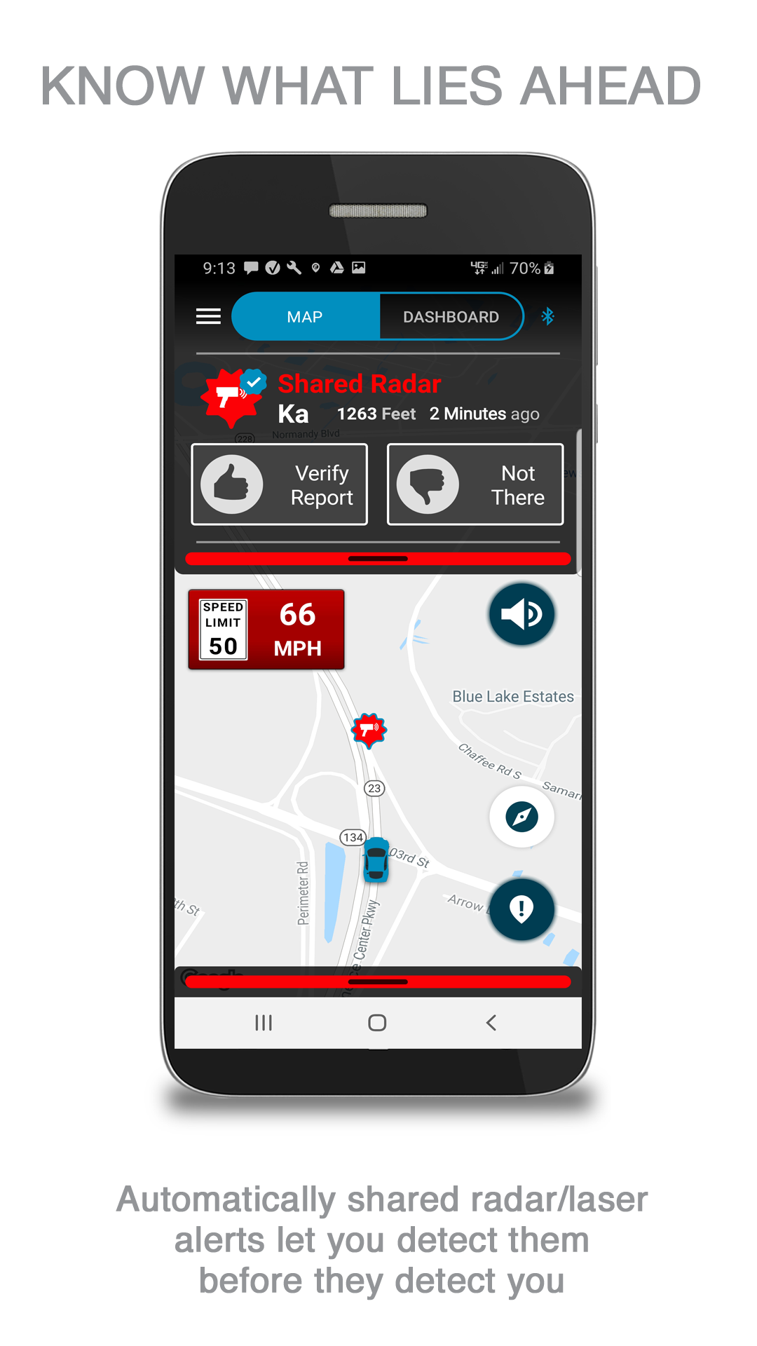 Android application Escort Live Radar screenshort