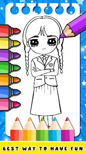 Wednesday Addams 2 Coloring