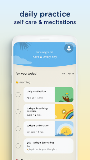 Android application Evolve: Self-Care & Meditation screenshort