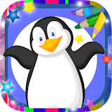 Paint magic penguins icon