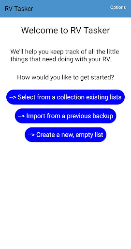 Android application RV Tasker Checklists And More screenshort