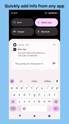 UniCopy: Universal Clipboard Screen 3