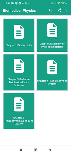 Android application Biomedical Physics screenshort