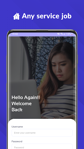 Android application ANY SERVICE JOB Customer screenshort