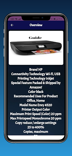 HP Envy 4520 Printer guide Screen 2