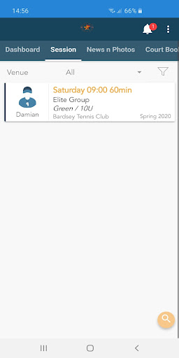 Android application Bardsey Tennis screenshort